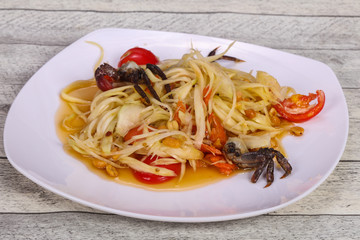 Green mango salad with seafood