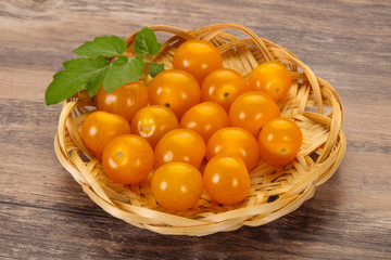 Ripe tasty yellow cherry tomato
