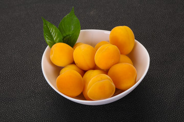 Ripe tasty sweet apricots heap