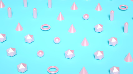 Beautiful background with geometric shape. 3d illustration, 3d rendering.
