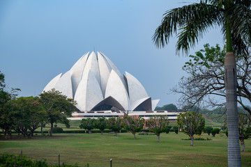  Lotus Temple, located in New Delhi, India, is a Bahai House of Worship for the religion