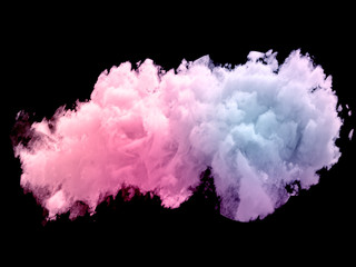 Fototapeta premium Cloud isolated, steam, smoke. 3d illustration, 3d rendering.