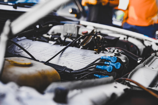 Close up of Engine bay E30 BMW