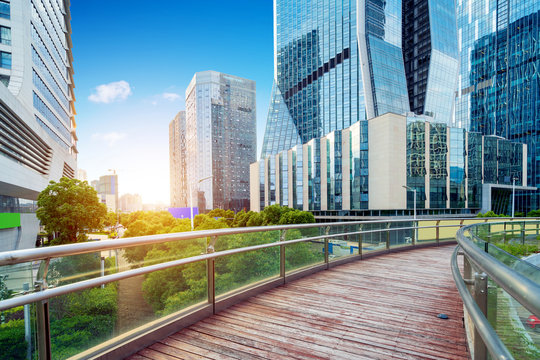 Fototapeta High-rise building in modern city