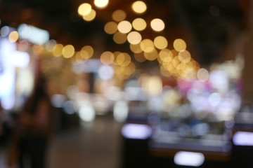 Abstract blur interior background or defocused shopping mall of department store.