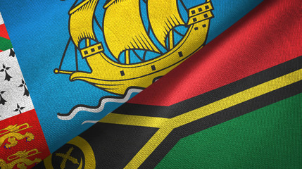 Saint Pierre and Miquelon and Vanuatu two flags