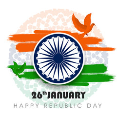Republic Day India Celebration on 26 January - Vector illustration