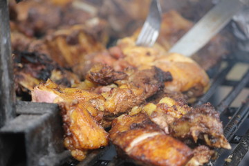 Kenyan Nyama Choma on grill