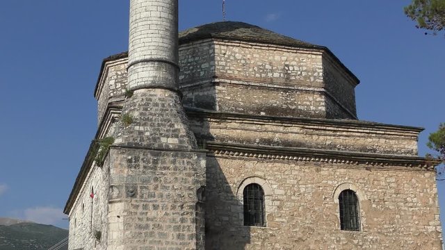 View on the Fethiye Mosque with the tomb of Ali Pasha in the foreground. The mosque was renovated by Ali Pasha in 1795