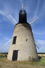 old wooden windmill