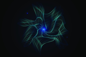 EPS 10 vector. Futuristic colorful background. Backdrop with lines and waves.