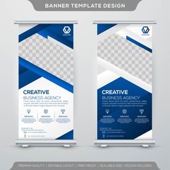 set of stand banner template with abstract style and modern layout