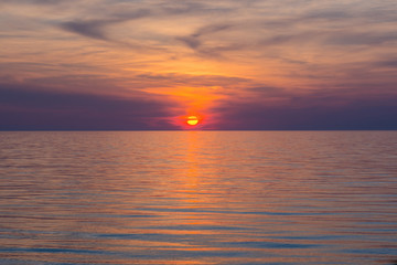 Beautiful sunset on the sea perfect background