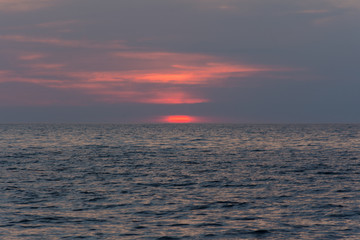 Beautiful sunset on the sea perfect background