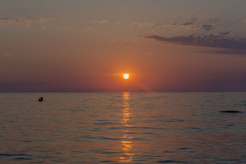 Beautiful sunset on the sea perfect background