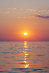 Beautiful sunset on the sea perfect background