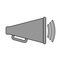 Megaphone icon on white.