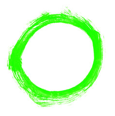 Gemalter unordentlicher grüner Kreis