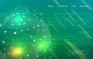 Technology image of globe