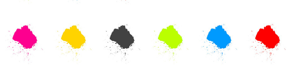 Sammlung von bunten Farbklecksen als Hintergrund