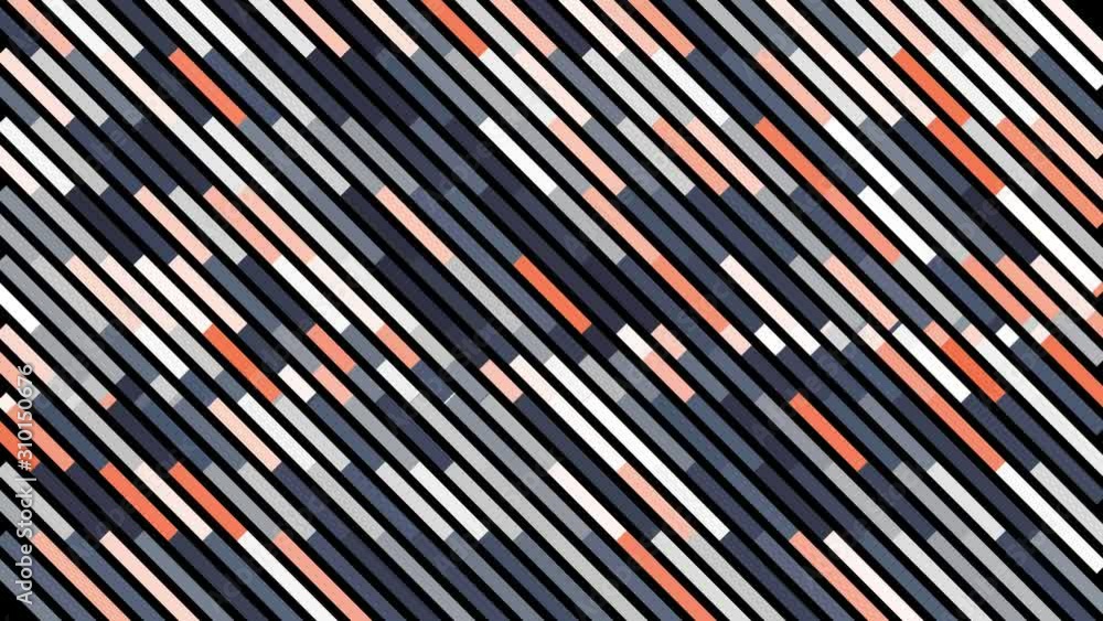 Aufkleber abstract diagonal rows of narrow lines with white light impulse moving along them. animation. colorf