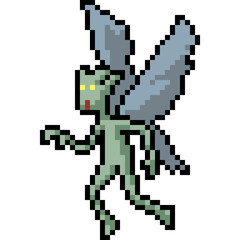 Fototapeta premium vector pixel art fairy monster