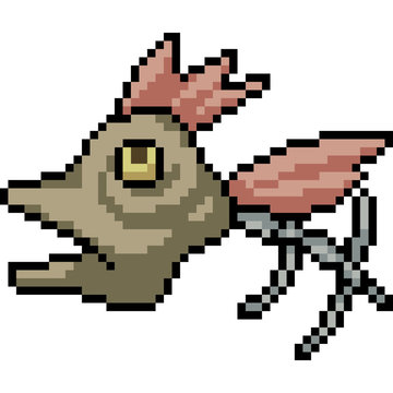 vector pixel art fosh bone