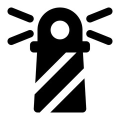 Lighthouse Glyph Icon Vector