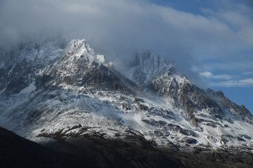 Fototapeta premium Blue ice from Glacier Grey at Patagonia Chile