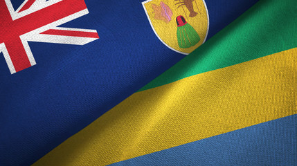 Turks and Caicos Islands and Gabon two flags