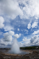 Fototapeta na wymiar Strokkur geyser eruption in Iceland