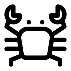 Crab Line Icon Vector