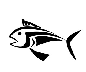 deep sea fish vector logo design