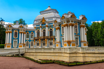 Pavilion Hermitage in Catherine park at Tsarskoe Selo in Pushkin, Russia