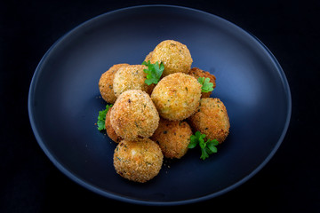 Deep Fried Risotto Balls with herbs