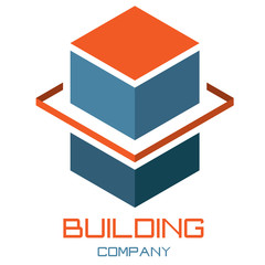 Vector abstract image of a building with underground and above ground part