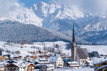 Maria Alm im Winter.
