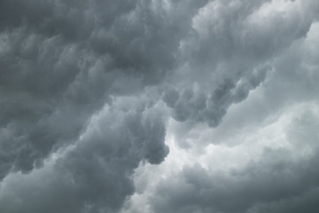 Dark sky with the cloud is forming before heavy rain.