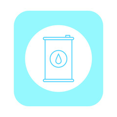 icon vector, oil barrel formed with simple shapes