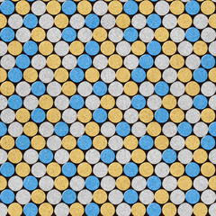 Decorative pattern of wine bottles corks - seamless background - Interior Design wallpaper - wall panel pattern - white-yellow-blue color