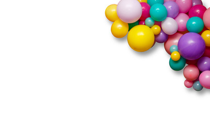 Fototapeta na wymiar Colorful Balloons in isolated White Background