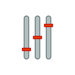 equalizer symbol shaped icon vector on white background