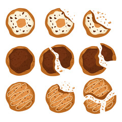 Tasty cookies vector design illustration isolated on white background