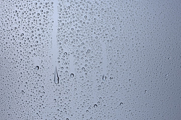 gray wet background / raindrops to overlay on the window, weather, background drops of water rain...