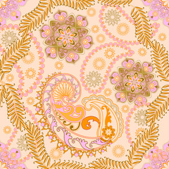       Turkish cucumber. Oriental ornament with mandala designs.