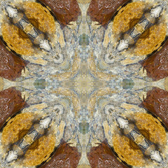 Polysimmetrical tracery made of clear water and boulders. The multiaxial kaleidoscope based on...