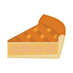 シンプルなアップルパイのイラスト（手書き風）