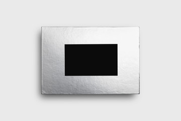 White blank rectangular hard cardboard box for branding presentation and mock up template.