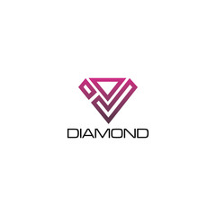 Naklejka premium Diamond logo icon design inspiration vector illustration