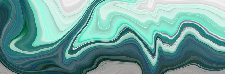 Obraz na płótnie Canvas Classic blue and neo mint are the trendy colors of 2020. Texture of marble and waves for a modern template, screensaver or wallpaper for postcards.